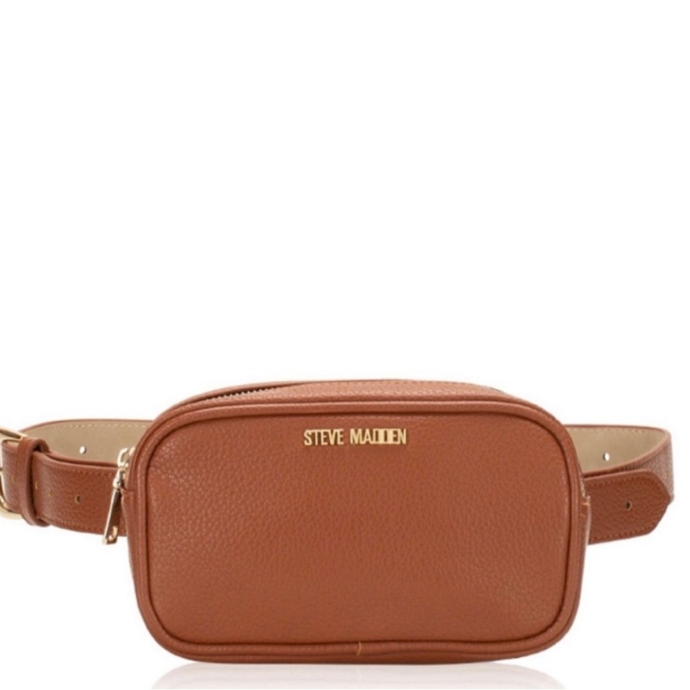 Steve Madden Cognac leather waist purse fanny pack